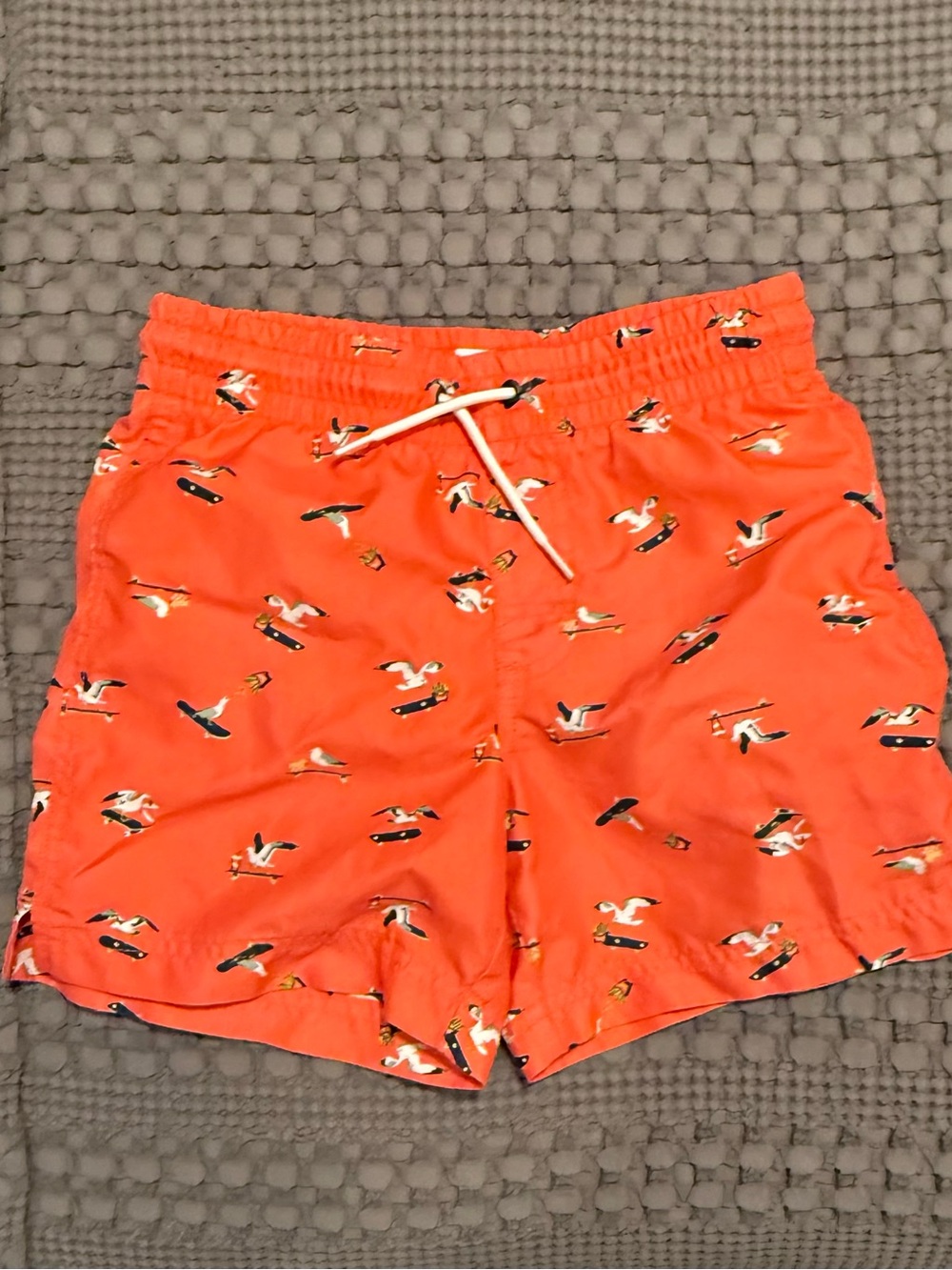 Old Navy Coral Seagull Print Swim Trunks